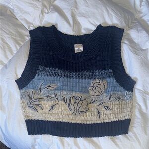 Agua Bendita / REVOLVE Navy and Beige Tank Top